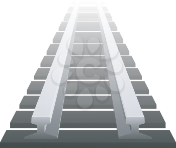Royalty Free Clipart Image of a Railraod Track