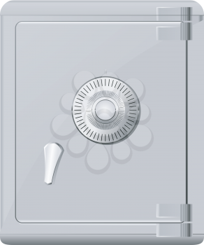 Royalty Free Clipart Image of a Safe With a Dial Combination Lock