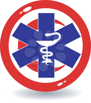 Royalty Free Clipart Image of The Medical Symbol For Tunisia
