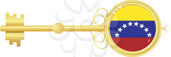 Royalty Free Clipart Image of a Key Icon of Venezuela