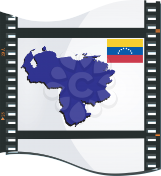 Royalty Free Clipart Image of a Film Strip of Venezuela