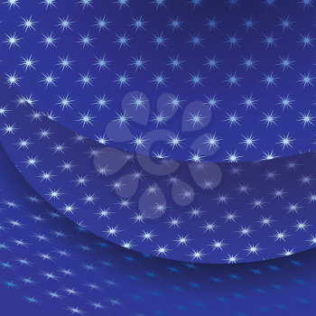 Royalty Free Clipart Image of a Blue Background with Stars