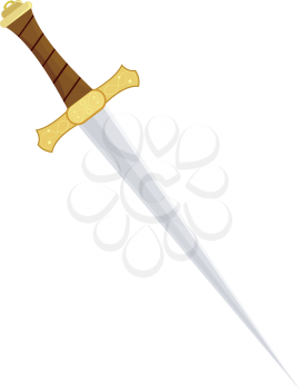 Royalty Free Clipart Image of a Dagger on a White Background