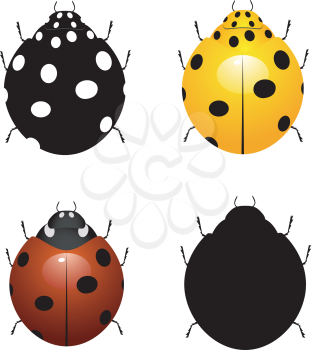 Royalty Free Clipart Image of a Ladybugs