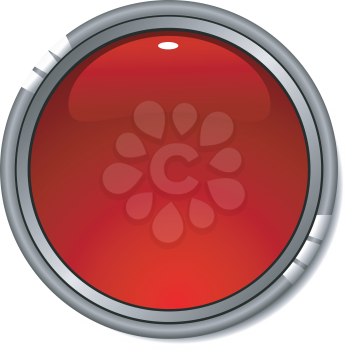 Vector glossy red button