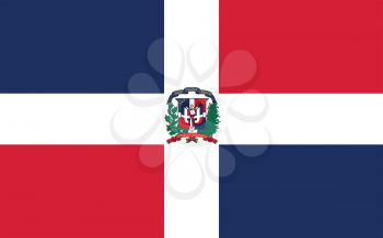 Vector illustration of the flag of  Dominican Republic 