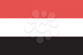 Vector illustration of the flag of  Yemen 