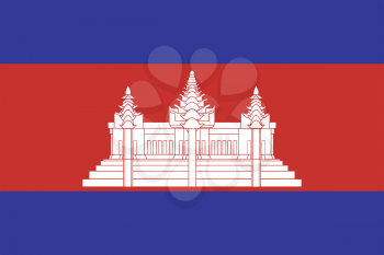 Vector illustration of the flag of Cambodia  