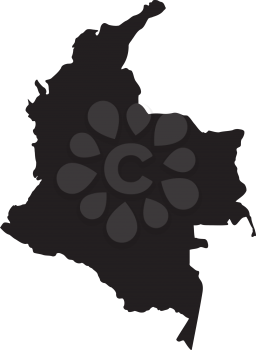 Vector illustration of maps of Colombia