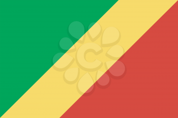 Vector illustration of the flag of Republic of Congo  