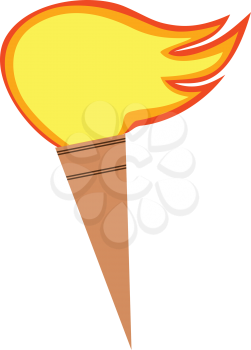 Vector illustration of a torch. EPS10