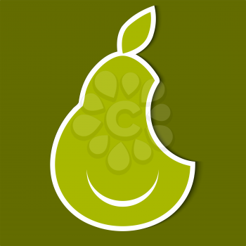 Humorous image of pear. eps10