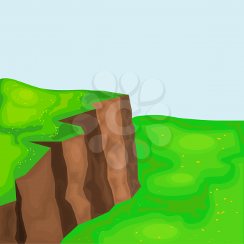 landscape with cliffs and meadows. eps10