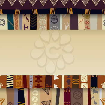 Abstract background with African ornaments