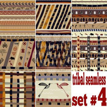 Seamless set of traditional patterns