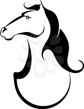 Black tattoo silhouette of a horse 