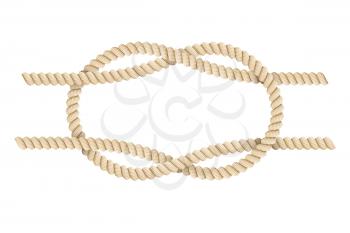 A rope tied knot sea. Detail design. Vector illustration