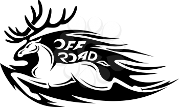 Wild deer in tribal style. Vector illustration