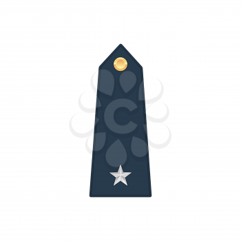 Brigadier general marine and air forces officer rank, lower half rear admiral navy forces insignia isolated icon. Military stripe four star, enlisted military rank, army chevron emblem on uniform