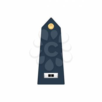 Army rank of chef warrant officer 2 CW2 in armed forces isolated military stripe. Vector ranking below commissioned and above noncommissioned officer. Marine corps, US. navy and Coast guard sign