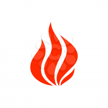 Burning fire, symbol of heat, combustion and passion. Flammable object sign, burning fire blaze ignition isolated icon. Vector Inferno, blazing lit. Flame, orange campfire bonfire, fireproof emblem