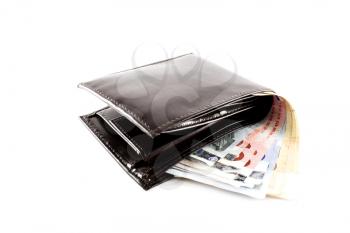Royalty Free Photo of a Wallet with Money Sticking Out