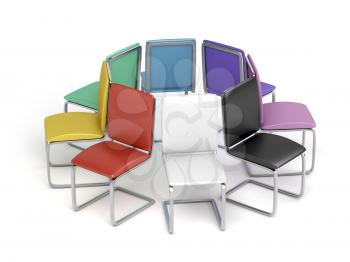 Modern dining chairs with different colors