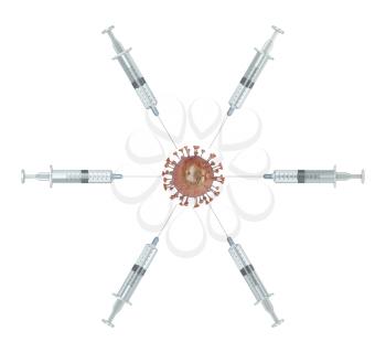 Vaccines against the virus, concept illustration for coronavirus pandemic