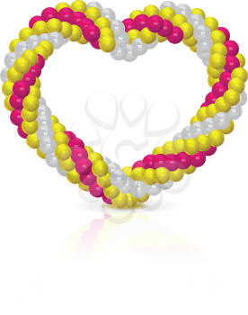 Royalty Free Clipart Image of a Balloon Heart