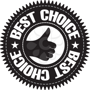 Royalty Free Clipart Image of a Best Choice Sticker