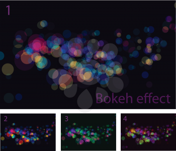 Royalty Free Clipart Image of Bokeh Effect Backgrounds
