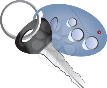 Royalty Free Clipart Image of a Remote Car Key
