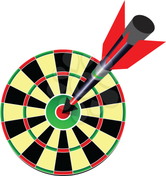 Royalty Free Clipart Image of a Dartboard