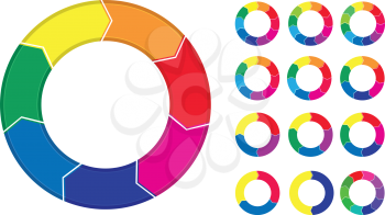 Royalty Free Clipart Image of Coloured Rings