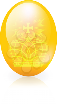 Royalty Free Clipart Image of an Egg With a Crown