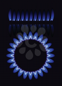 Royalty Free Clipart Image of a Natural Gas Flame