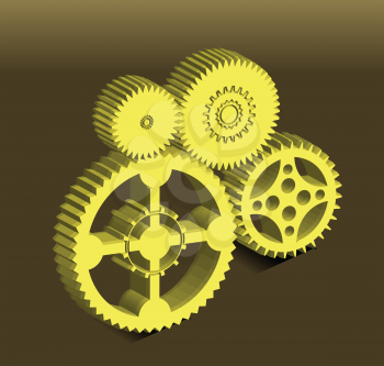 Royalty Free Clipart Image of Gears