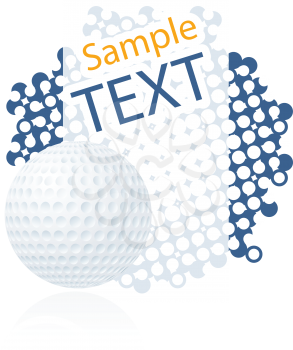 Royalty Free Clipart Image of a Golf Ball Background