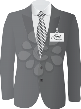 Royalty Free Clipart Image of a Wedding Suit Jacket