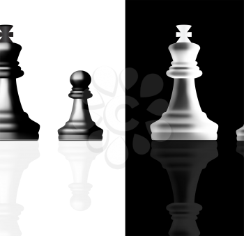 Royalty Free Clipart Image of Chess Pieces