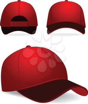 Royalty Free Clipart Image of Ball Caps