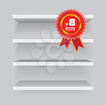Royalty Free Clipart Image of Shelves