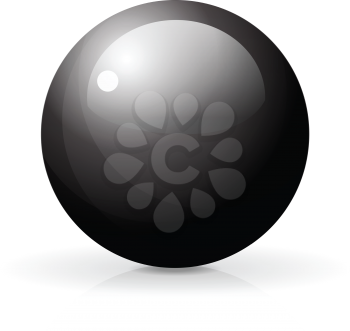 Royalty Free Clipart Image of a Glossy Sphere
