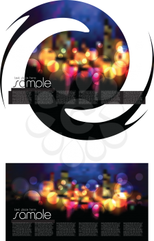 Royalty Free Clipart Image of Two Bokeh Designs