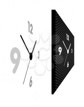 clock in perspective view in two variations