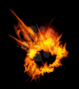 Royalty Free Clipart Image of a Fiery Explosion