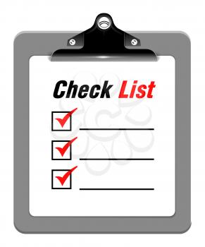 Royalty Free Clipart Image of a Check List