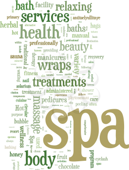 Spa word cloud vector illustration on white