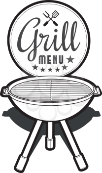 Barbecue grill vector illustration on white background
