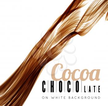 Chocolate splash. Vector illustration on white background